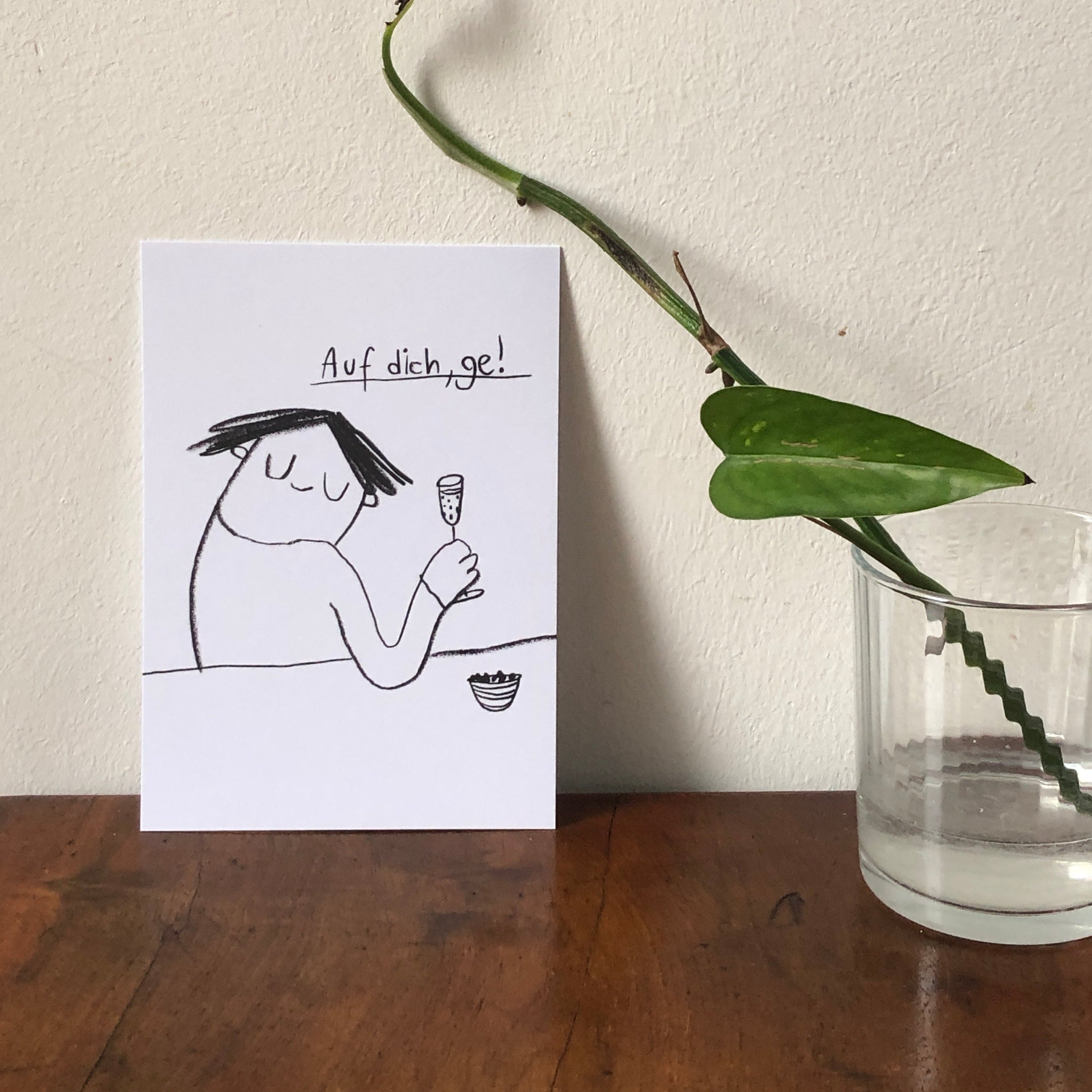 Karte - Auf dich, ge!