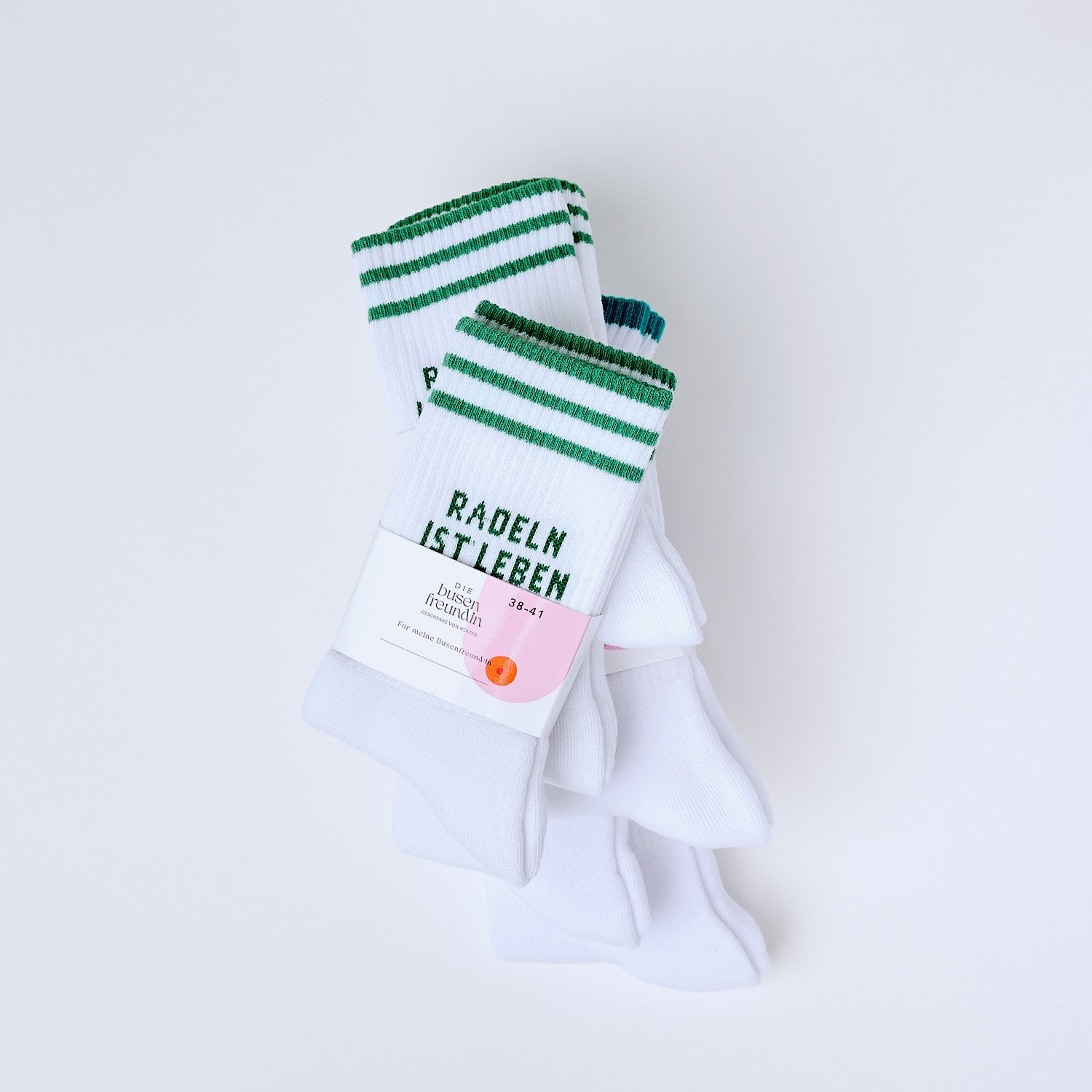 Socken "radeln ist leben"