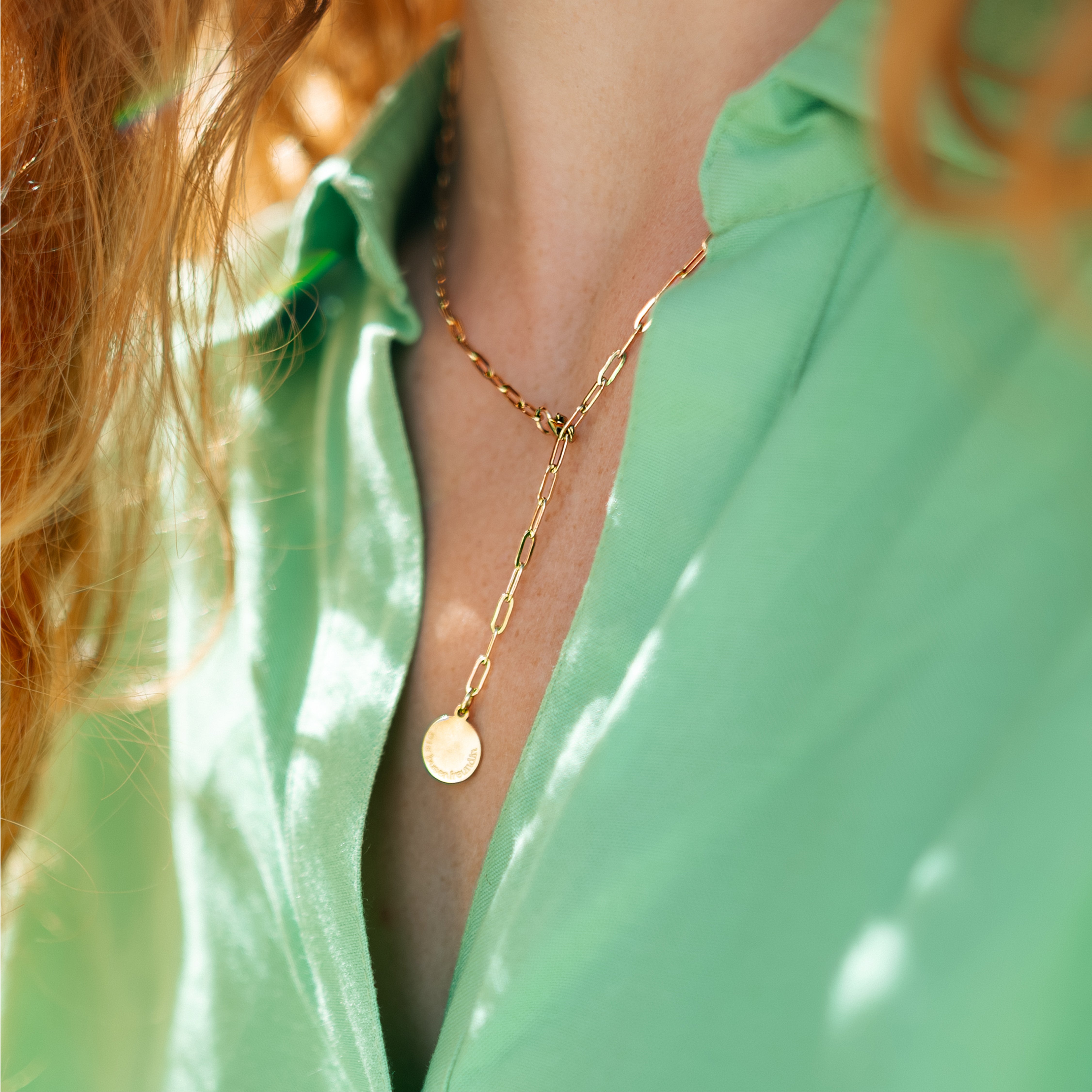 HALSKETTE Helena "die grobe" 18k vergoldet