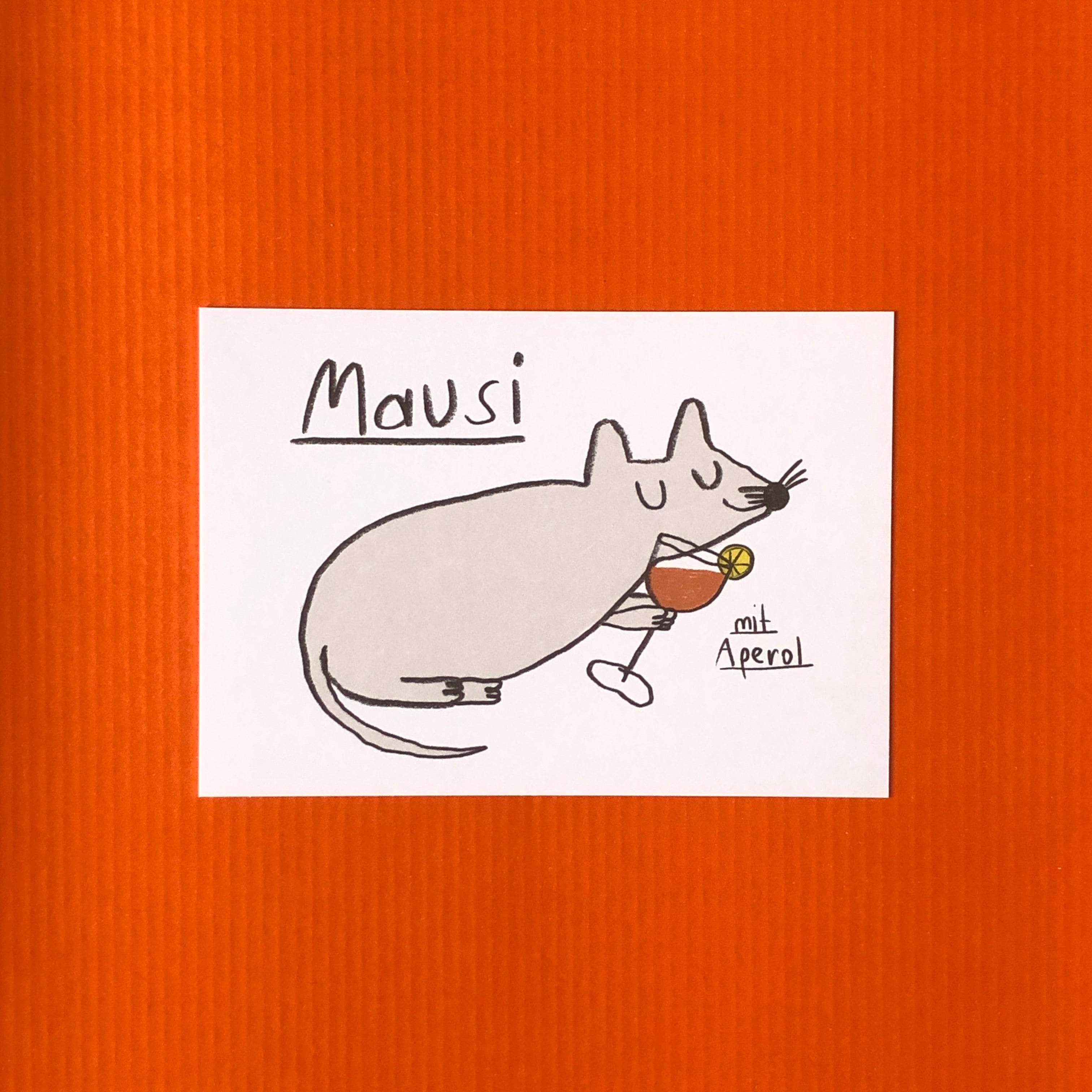 Karte - Mausi mit Aperol