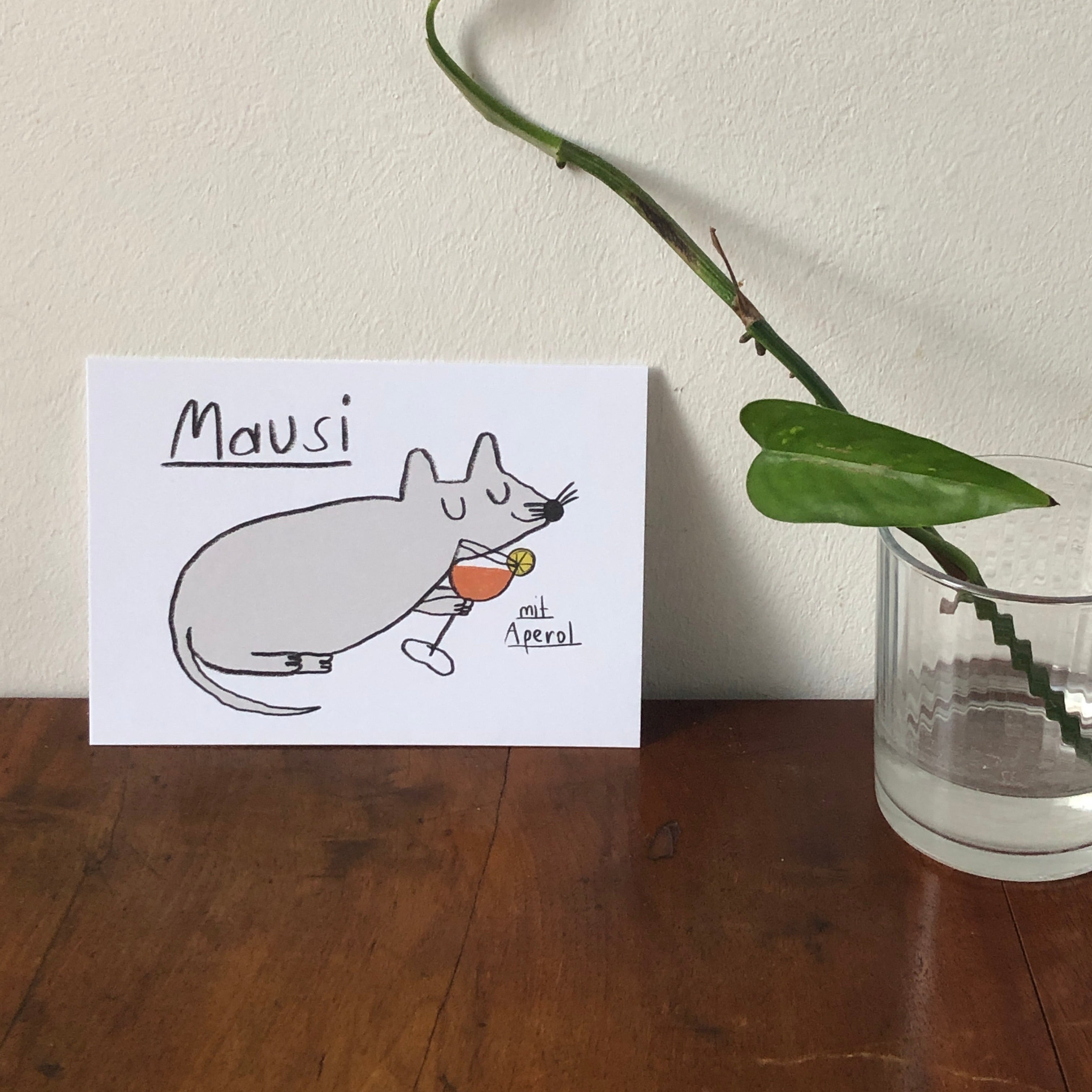 Karte - Mausi mit Aperol