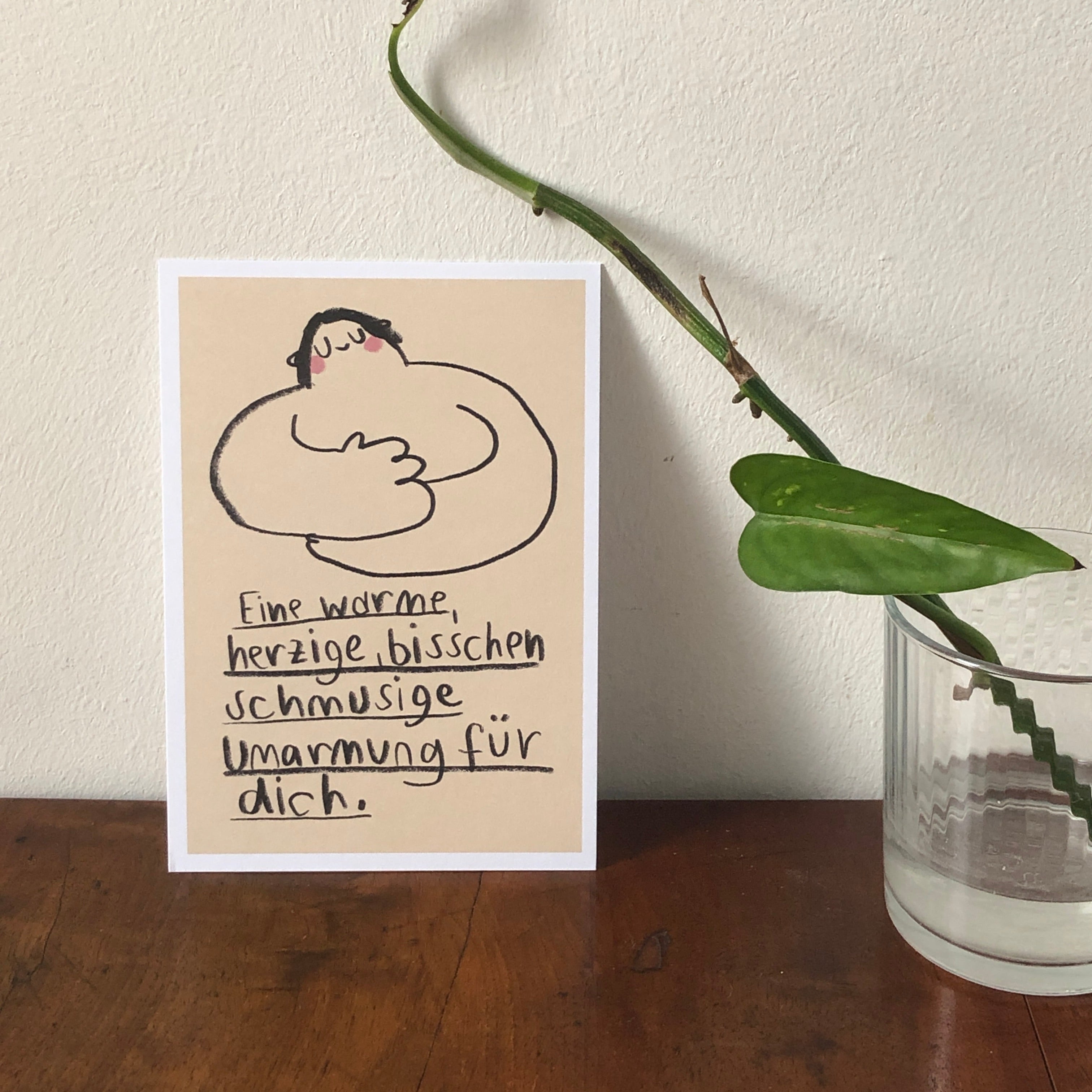 Karte - Eine warme, herzige, bisschen schmusige Umarmung