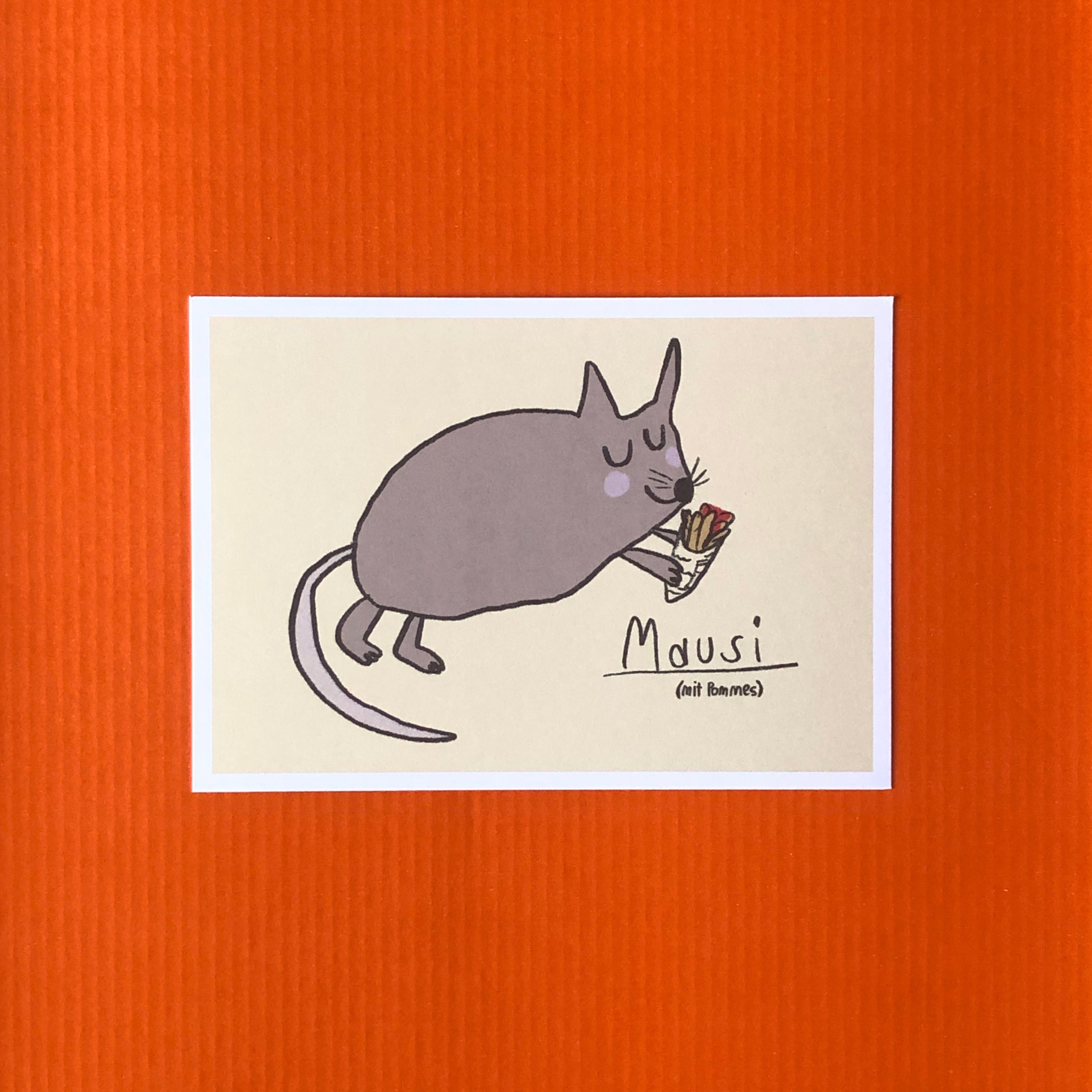 Karte - Mausi mit Pommes