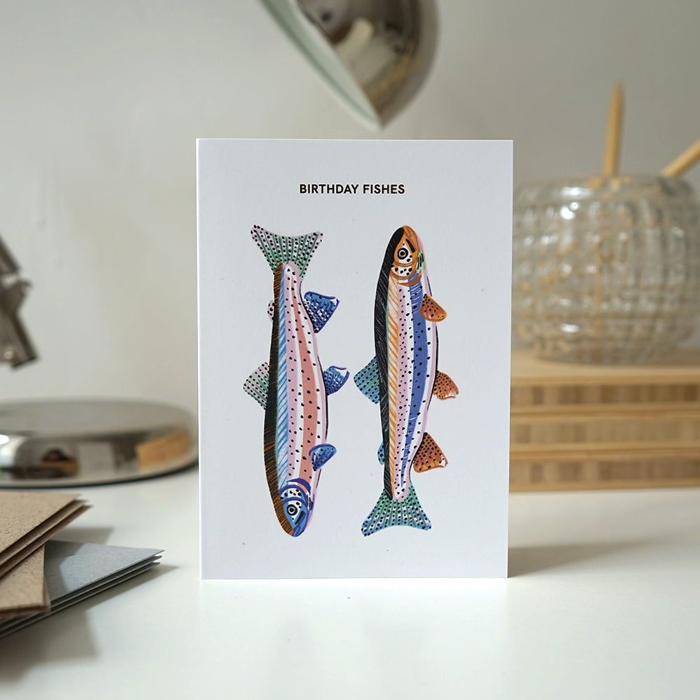 Karte - Birthday Fishes