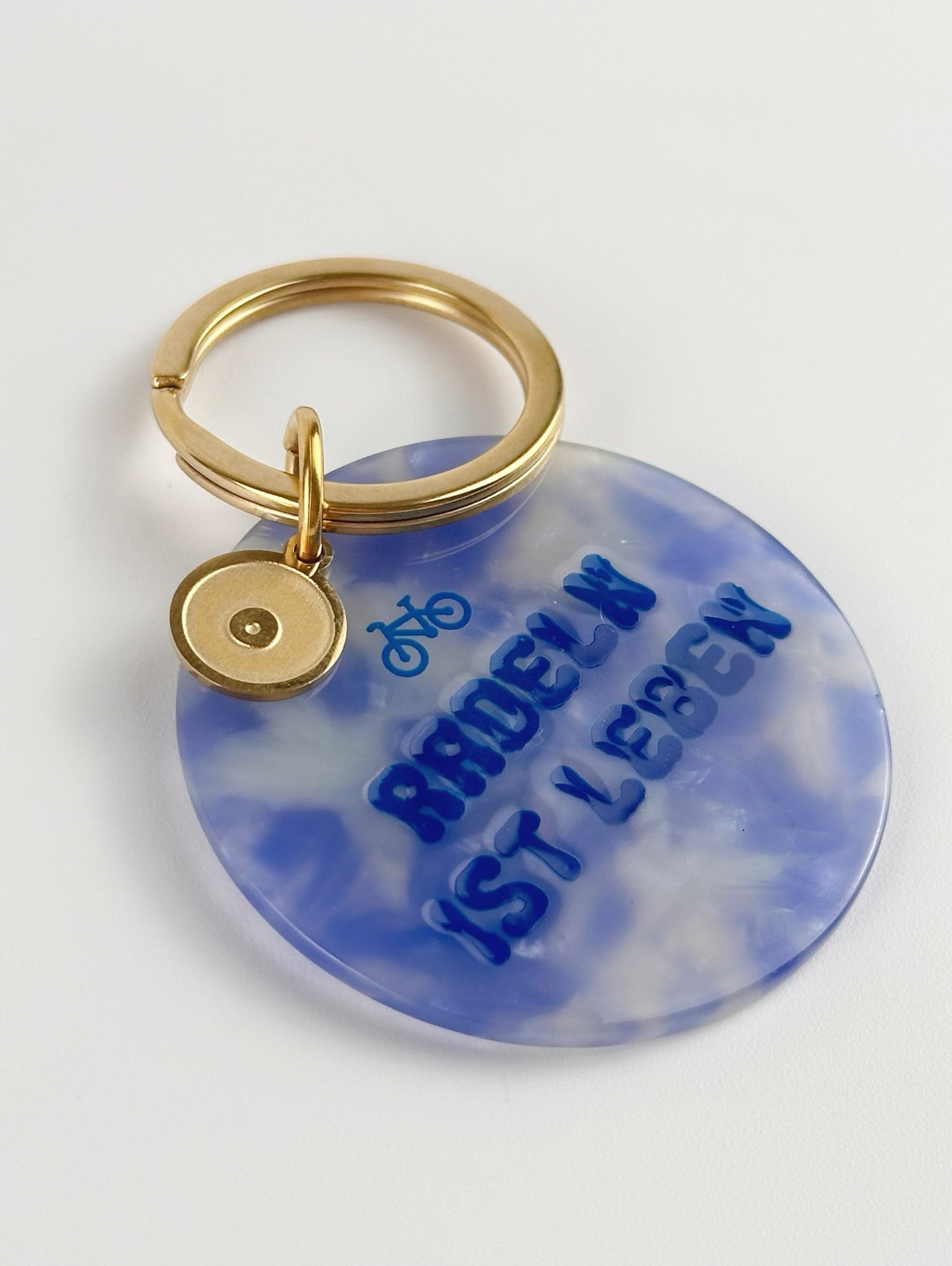 Schlüsselanhänger Radeln ist Leben