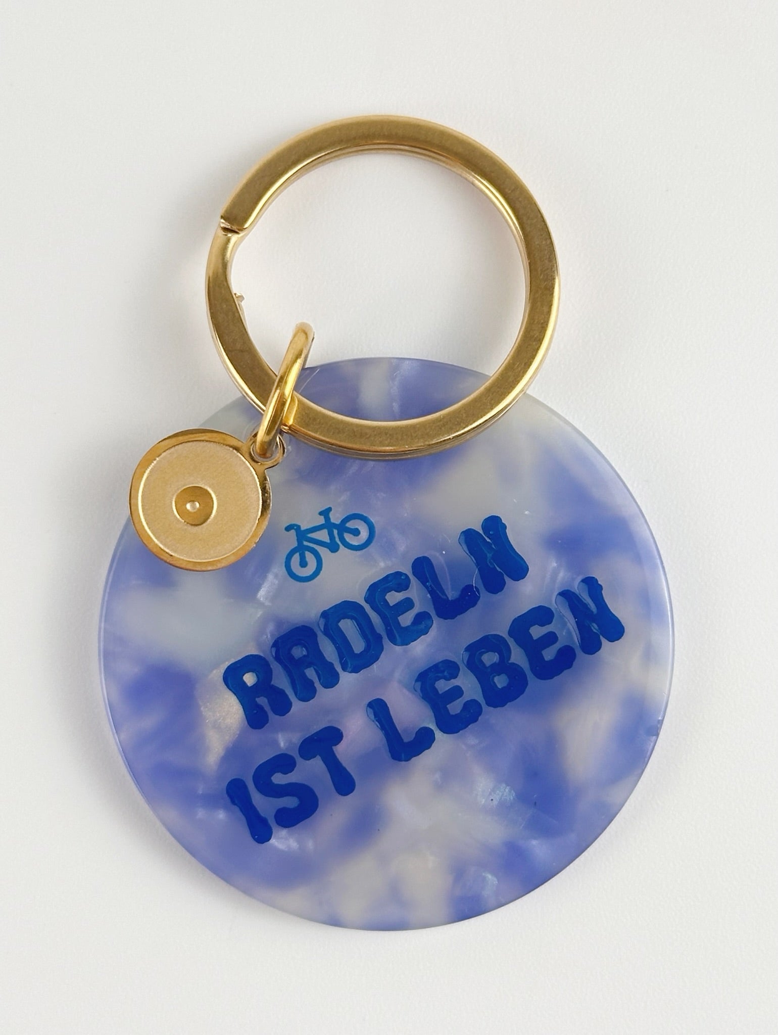 Schlüsselanhänger Radeln ist Leben