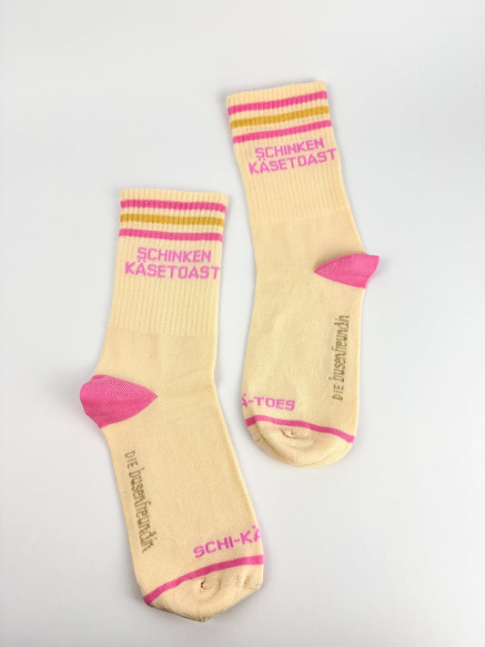Socken "Schinken-Käse-Toast"