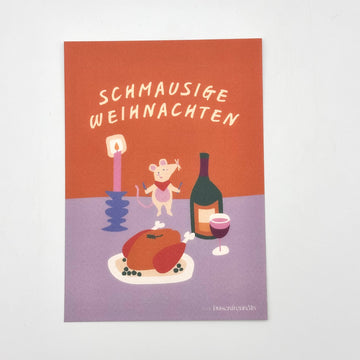 Karte - Schmausige Weihnachten