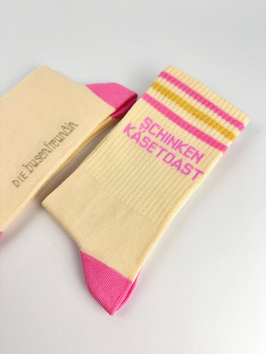 Socken "Schinken-Käse-Toast"