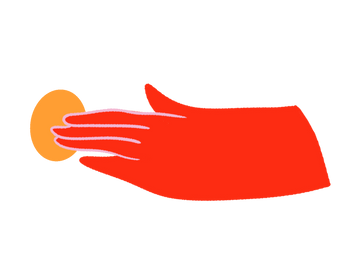 BENUTZE DIE FINGERKUPPEN VON RING-, ZEIGE- UND MITTELFINGER