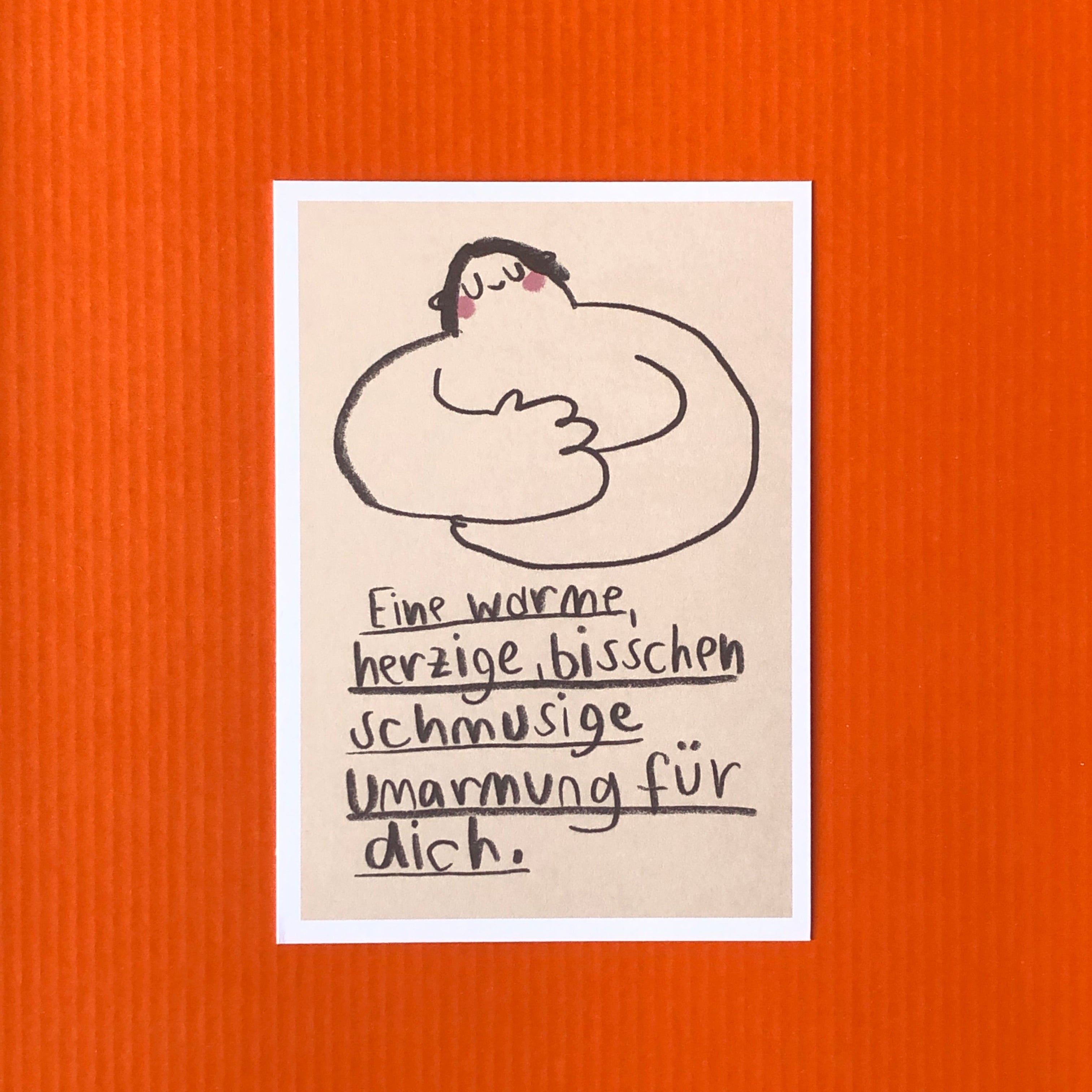 Karte - Eine warme, herzige, bisschen schmusige Umarmung