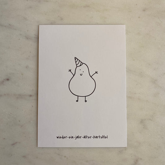 Karte - Wieder ein Jahr älter Kartoffel