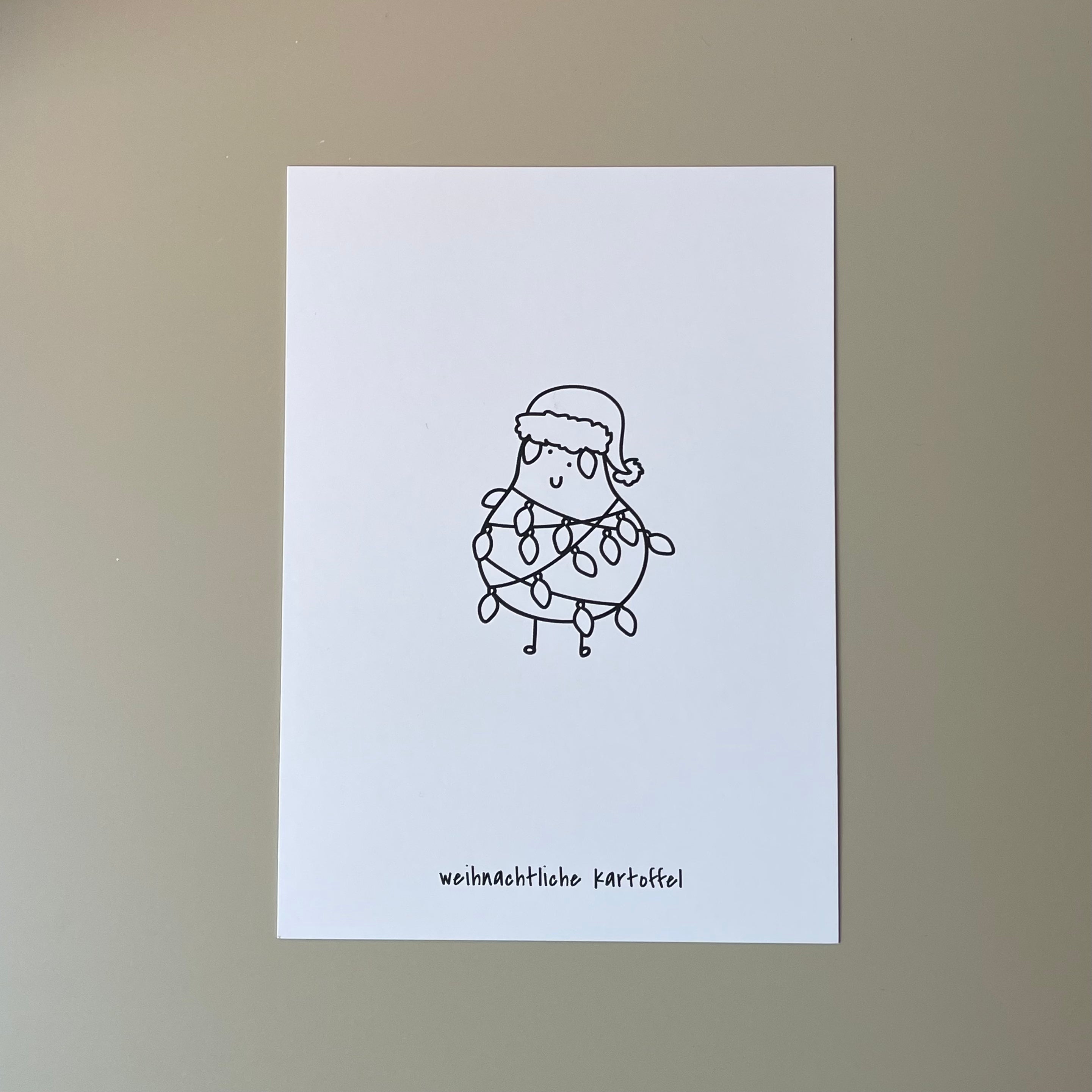 Karte - Weihnachtliche Kartoffel