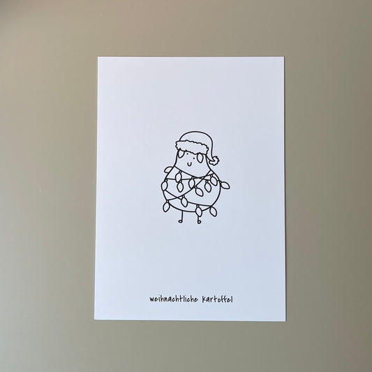 Karte - Weihnachtliche Kartoffel