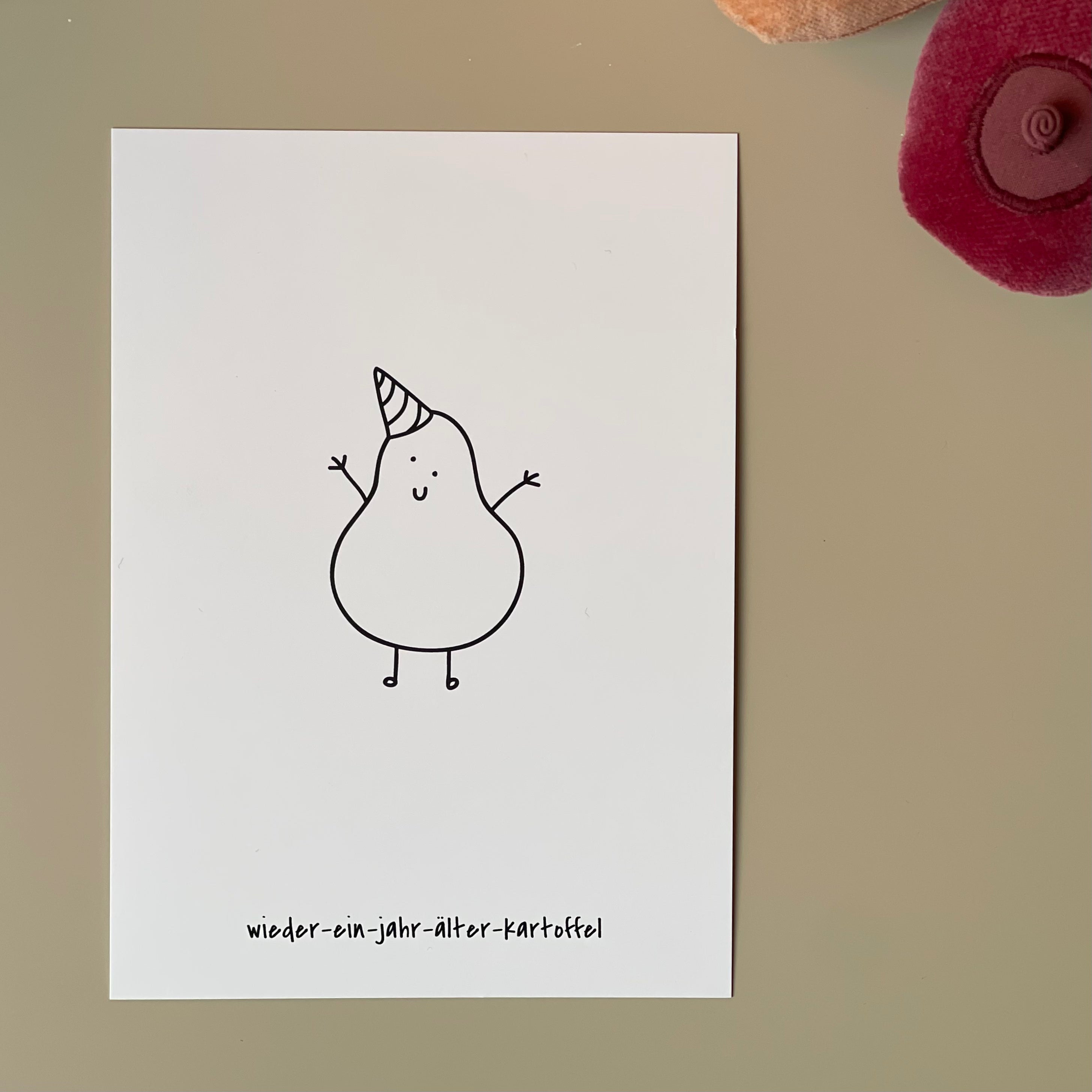 Karte - Wieder ein Jahr älter Kartoffel