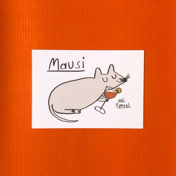 Karte - Mausi mit Aperol