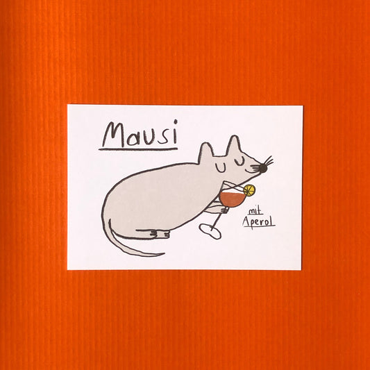 Karte - Mausi mit Aperol