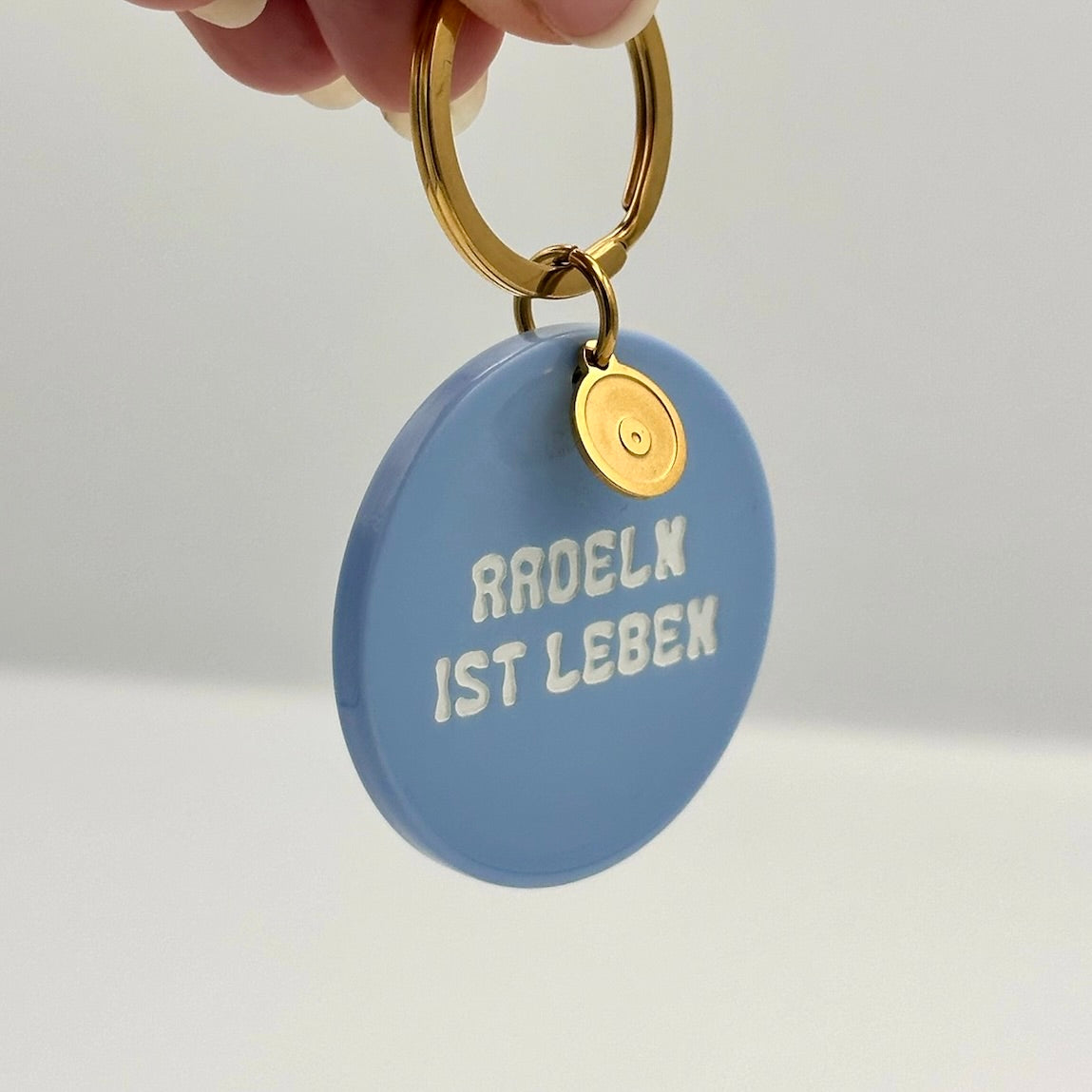 Schlüsselanhänger Radeln ist Leben