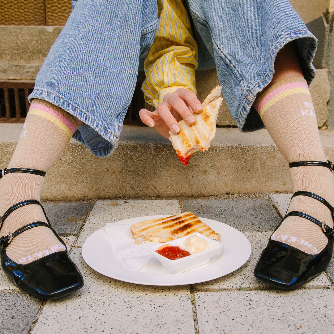 Socken Schinken-Käse-Toast