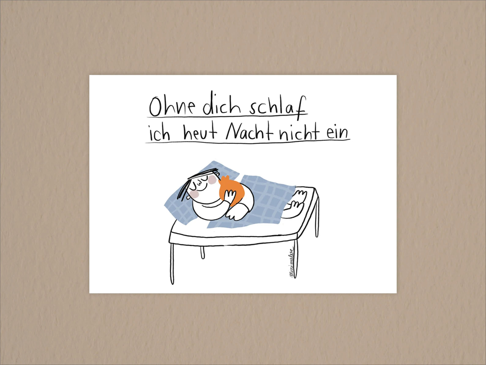 Karte - Ohne dich schlaf ich nicht ein